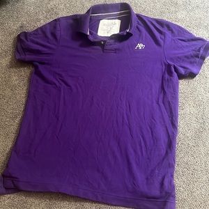 Aeropostale purple polo t-shirt with white logo.